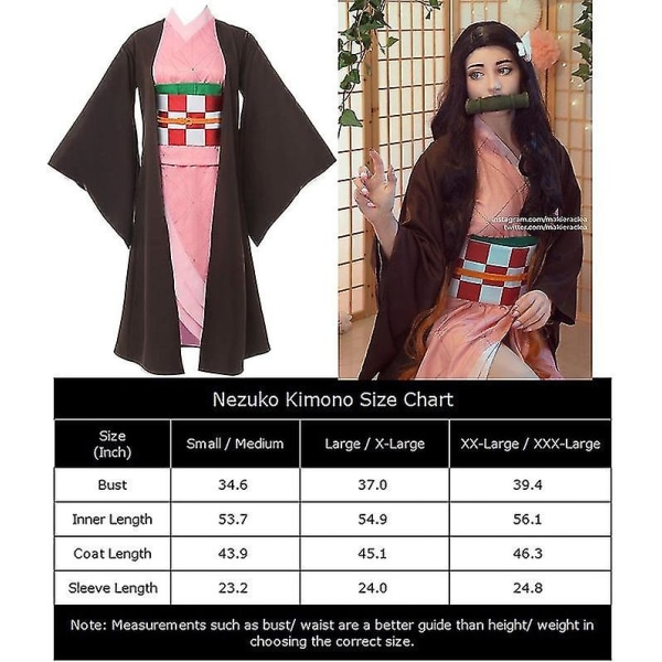 Barn Anime Demon Slayer Cosplay-sett Vuxen Tanjirou Nezuko Outfit Y .q Kamado Nezuko 130cm