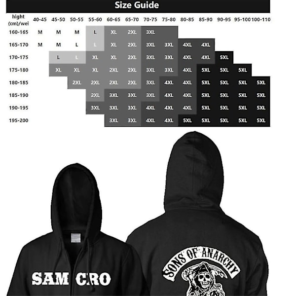 Sons Of Anarchy Hoodie Tv Soa Cosplay Kostume Mænd Zipper Jakke Læder Vest Rock Punk Cap Mayans Mc Halloween Kostume Til Mænd -a Vest XL