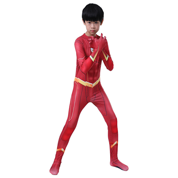 Mub- Halloween barnekostyme superhelt Cosplay-drakt Zentai Onesie-antrekk Heldrakt for gutter -a Flash 1 150cm