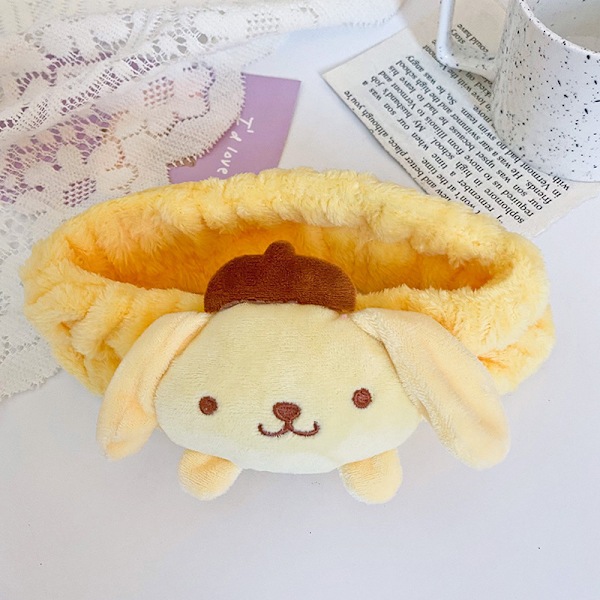 Mub- Plyysi söpö kanelikoira hiuskoriste farée sametti tyttö hiuspanta piirretty huivi Yellow pudding dog
