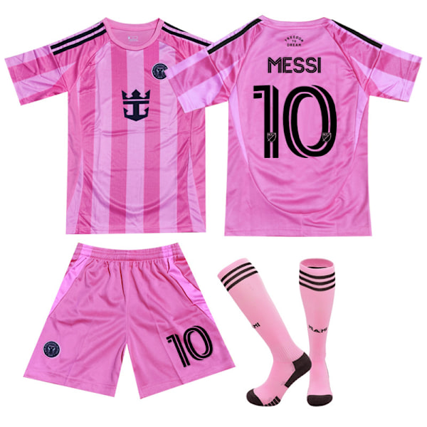 Xbi- 2526 Ny Miami Hjem Rosa Fotballtrøye Trøye 10 MESSI #28