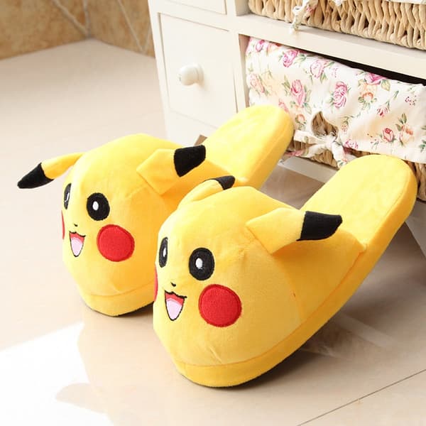 Mub- Docka plysch tofflor hem bomullsskor Pikachu