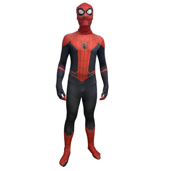 Mub- Halloween Cosplay-asu Uusin Hieno Hämähäkkimies Spiderman-asu Hieno Hyppyhaalari Aikuisille Ja Lapsille Punainen Musta Cosplay-vaatteet 01 120cm M