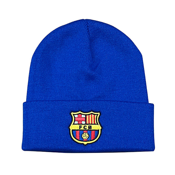 Xbi- Fodbold Fan Club Logo Strikket Vinterhue Stræk Uldhue Barsai Blå