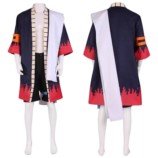 Mub- Wholesale Anime One Piece Fire Fist Ace Cosplay Costume Adult Halloween Party Costume 1 2 XL