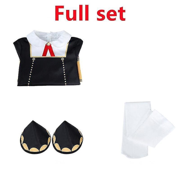 Aikuisten ja lasten anime Spy Family Anya Forger -mekko univormu cosplay-asu -a B1 Costume 110