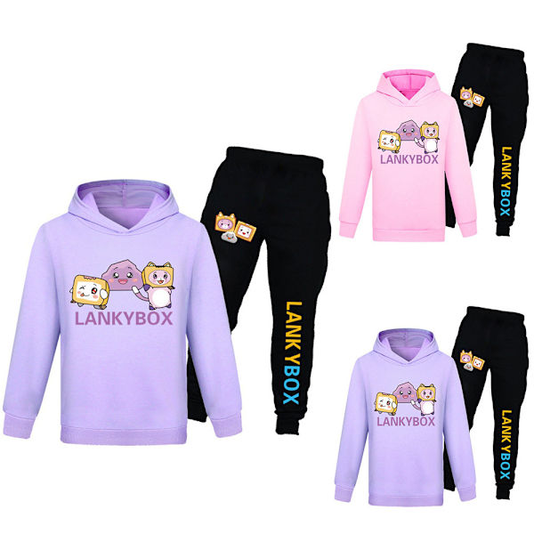LANKYBOX-huppari tytöille, talviharjoitteluasu -a Purple 160cm