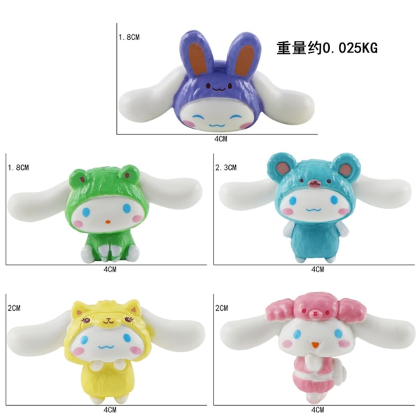 Mub- Melodifigur Sanrio Kanel Hund Culomi legetøj Dyreversionen af Cinnamon Dog