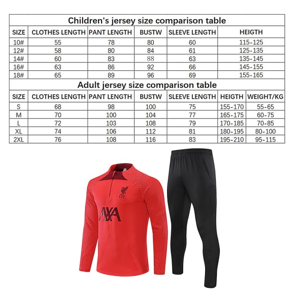 2223 New Season Liverpool Jersey Fotboll Träningsdräkt Set CNMR S