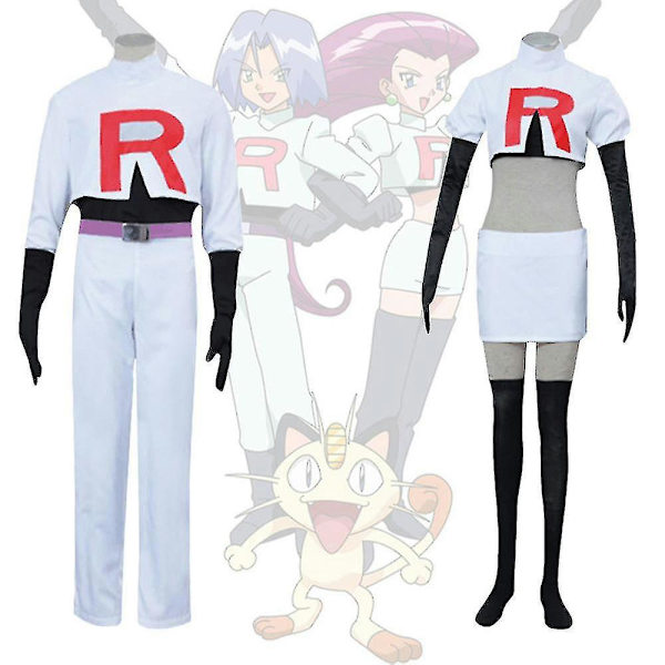Cosplay Galaxy Rockets James Jessie Pullover Pants Skirt Gloves Stockings Full Set Game Costume Unisex Adults-h -a L Jessie