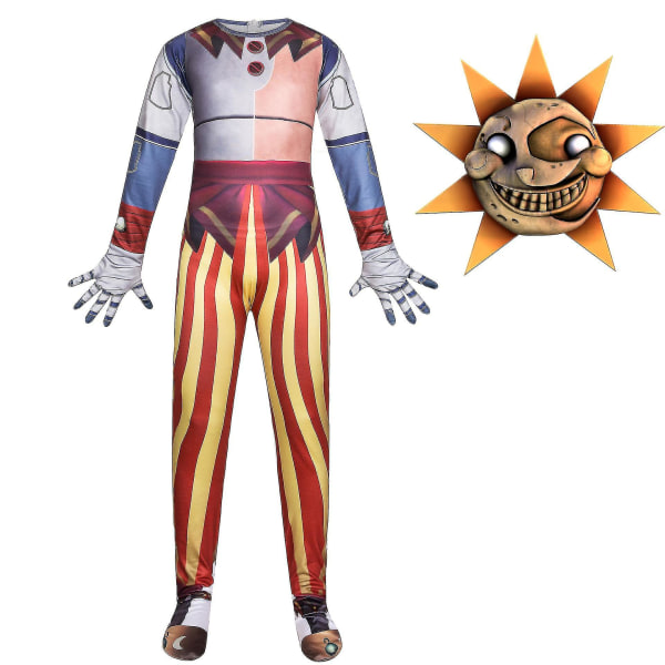 Sundrop og Moondrop Fnaf Cosplay Kostume Børn Anime Heldragt Maske Horror Halloween Jul Fødselsdagsfest Kostume Z Tw -a Moondrop Cosplay Kids 150cm