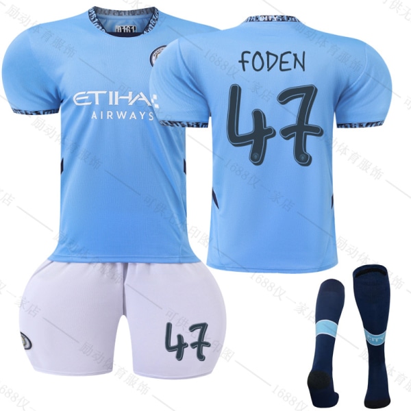 Xbi- 2426 Manchester Cityn uusi Mestarien liigan pelipaita 47 FODEN S