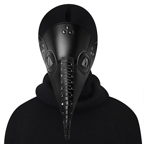 PU Nahkainen Ruttolääkäri Naamio Halloween Steampunk Lintu Naamio Pitkä Nenä Puku Rekvisiitta Cosplay Naamiaiset