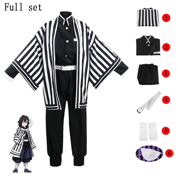 Mub- Nyt design japansk anime Demon Slayer Cosplay tøj Tanjirou Nezuko Zenitsu Tomioka Rengoku Cosplay kostume Iguro Obanai-2 M