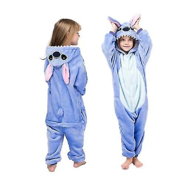 Lasten talvi Stitch -pyjama, yöasu, yksisarvinen onesie, pojille ja tytöille, peittomakuupussi, vauvan asu -a 120CM