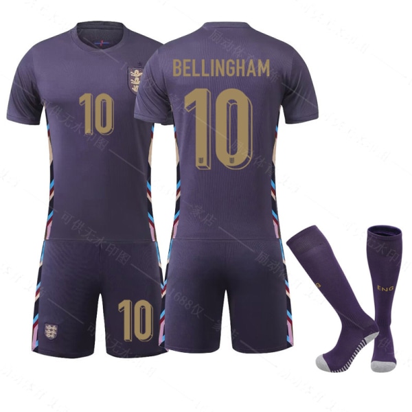 Mub- EM 2024 Fodboldtrøje England Away 10 BELLINGHAM 22