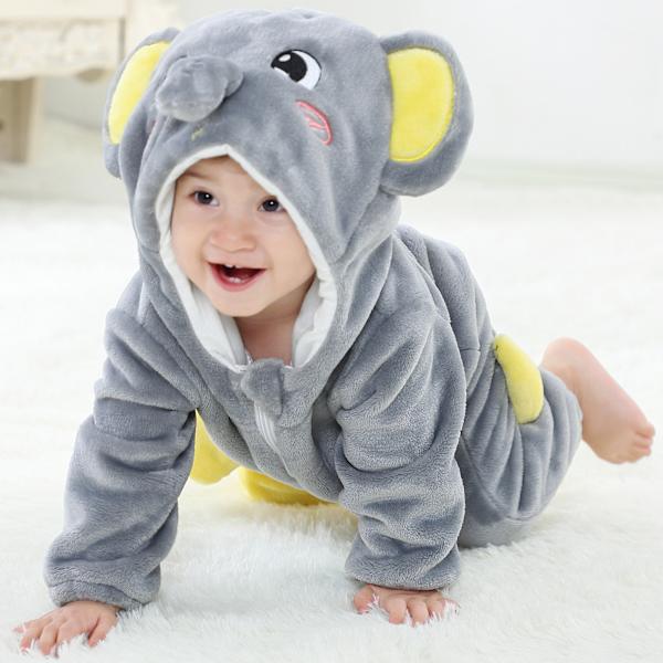 Mub- MICHLEY Lag din egen design barn flanell romper gutter hetteklær en-delt dyr babykostyme ASF6 100CM