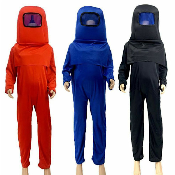 Among Us Cosplay Costume Fancy Dress Up Game Outfit For 6-12 Years Kids -a Black 10-12Years