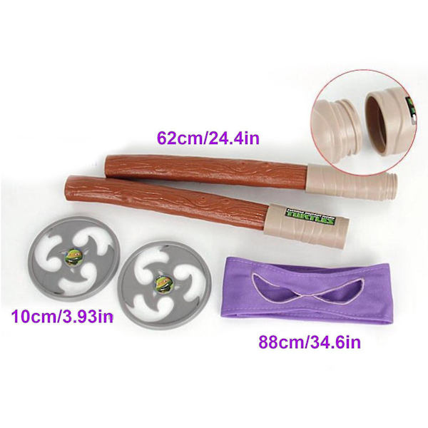 Ninja Turtle Super Hero Cosplay -asu, syntymäpäiväjuhlan suosikit lapsille, joululahja -a Purple