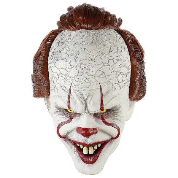 Aikuisten Pennywise Cosplay -asu Halloween-juhliin Naisten Klovniasusetti_nn -a Grey With mask Adult XL