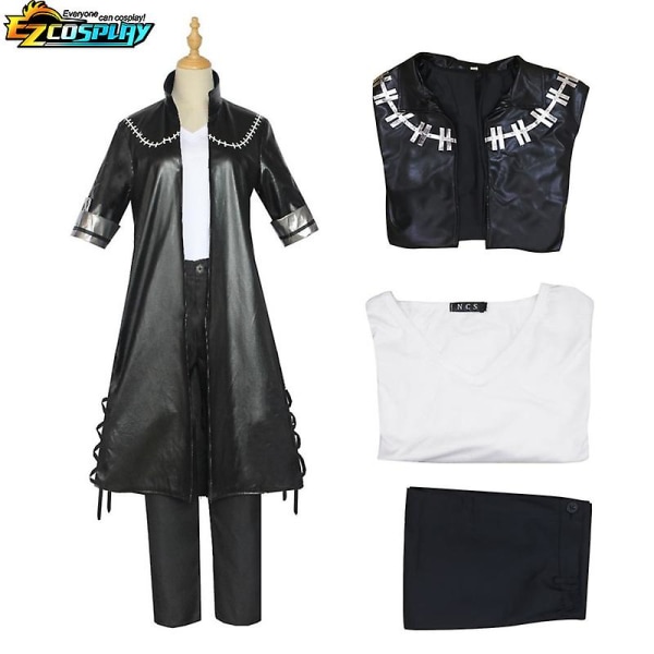 My Hero Academia Cosplay Kostyme Dabi Cosplay Svart Frakk Jakke Uniform Halloween Antrekk -a Costume XXXL