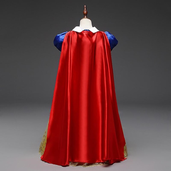 Snow White Princess Cosplay Costume Cape Dress Kids Girls Halloween Performance Party Fancy Dress -a 3-4 Years