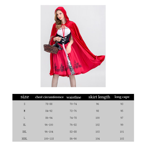 lilla rödluvan kostym cosplay kostym . L