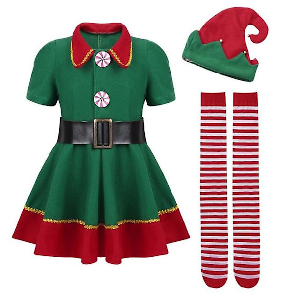 Cosplay Kostym Hatt Skor Karnevalsfest Jultomten -a Miss 170(155-165cm)