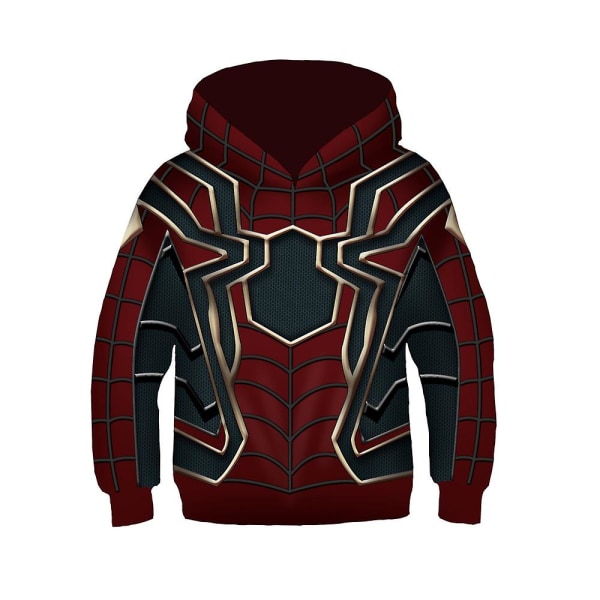 Spider-man: Into The Spider-verse Hoodies Gwen Venom Spiderman Sweatshirt Cosplay Kids Boys Girls Hooded Pullover Jumper Tops -a Iron Spider-Man 12-13Years