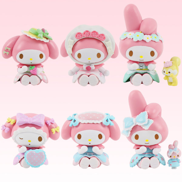 Mub- Melodifigur Sanrio Kanel Hund Culomi leksak Star Wish Blessing Melody 6 modeller