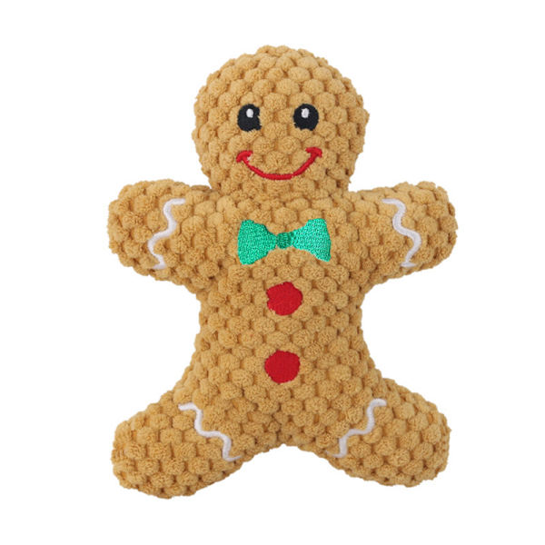 Mub- Sällskapsdjur hund plysch vokal leksak katt och hund serie Gingerbread Man