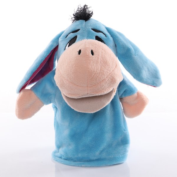 Mub- Greenmart Engros Tidlig Barnehage Utdanning Ny Stor Størrelse Kan Åpne Munn Dyr Ulv Hai Tiger Gris Plysjleker Blue 25cm