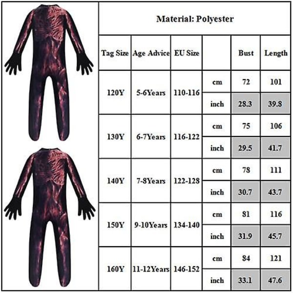 Lasten poikien sireenipää Halloween cosplay -asu puku haalari naamiaisasu -a A 9-10 years