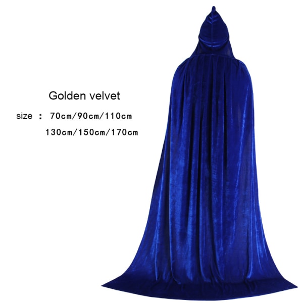 Mub- Factory OEM Customized Cosplay Hooded Cloak Long Velvet Cape Vampire Halloween Costume 1 90cm