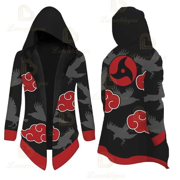 Namikaze Minato Cosplay Jacket Trench Robe Akatsuki Cloak Halloween Carnival Costume Men Women Hooded Cape Coat -a Akatsuki2 XXL