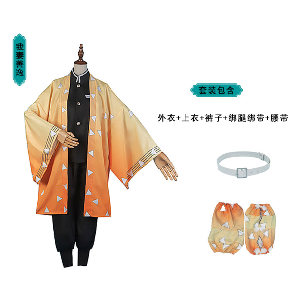 Mub- Cosplay Halloween Kostume Anime Demon Slayer Kimetsu No Yaiba Tanjiro Kamado Nezuko Zenitsu Tøj Agatsuma Zenitsu S