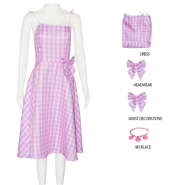 Mub- 2023 movie Costume barbies Ken Cos Real Life Film barbies Dress with Accssories for adult and kids 2 XL