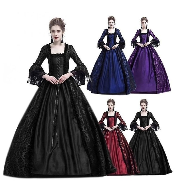 Snabb frakt Damklänning Plus Size Medeltida Balklänningar Kostymer för kvinnor viktoriansk klänning Scenspel