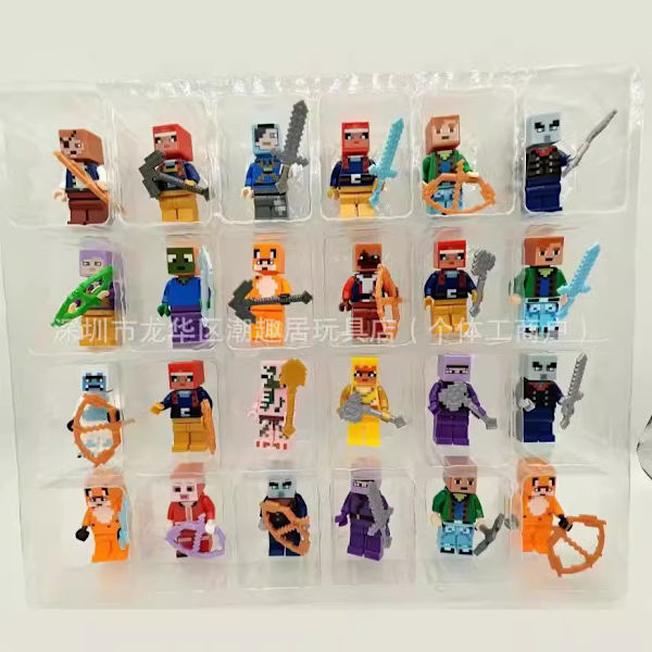 Minecraft Julkalender 2024, 24 st Actionfigurer Set Inkluderar Luffy Nami Zoro, Perfekta Presenter för att Välkomna Halloween