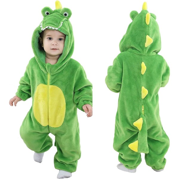 Tonwhar Baby og småbarn Tiger Dinosaur Animal Fancy Dress Kostyme Hette Romper Jumpsuit -a Crocodile 120