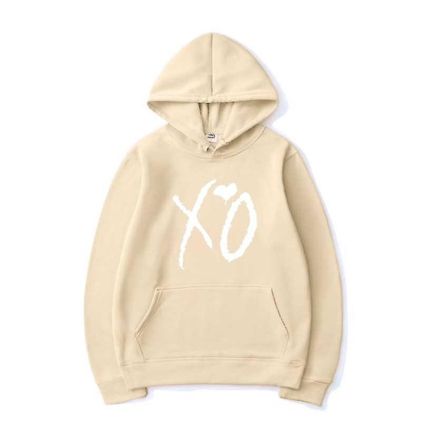 The Weeknd trykte hættetrøjer Xo Mode Print hættetrøje herre kvinder Harajuku Hip Hop Pullover Hoodie Toppar .i Beige 02 XXXL