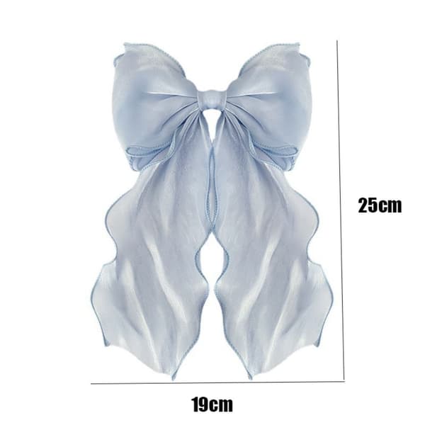 2ST Satin Bowknot HÃ¥rnÃ¥lar Band Rosett HÃ¥rklÃ¤mmor BLÃ… -i Blue