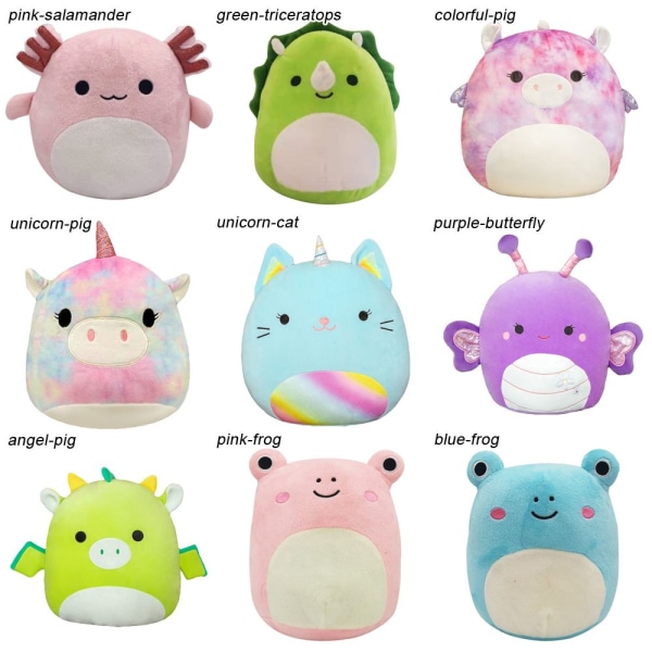 20-25cm Squishmallow-pehmolelu Punainen TRICERATOPS Punainen