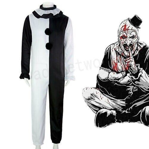 Adult Cosplay Costume Set Terrifier Art The Clown Joker Masquerade Halloween -a S