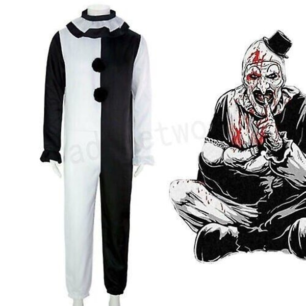 Voksen Cosplay Kostume Sæt Terrifier Art The Clown Joker Maskerade Halloween -a XXL