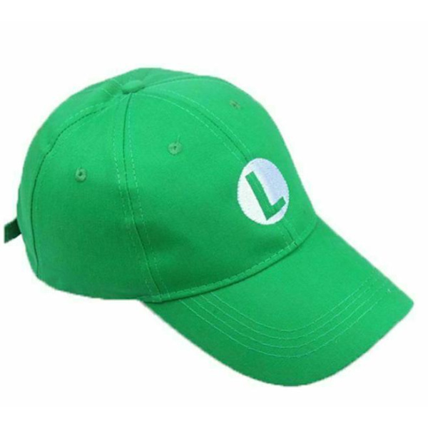 Super Mario Odyssey Luigi Cap Barn Cosplay-hattar för herr -i green