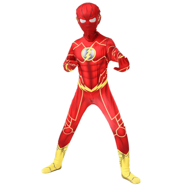 SuperheltThe Flash Cosplay kostume til børn Halloween zy størrelse-170 -i size-180