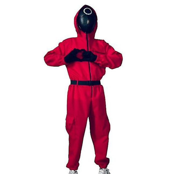 Vuxen Halloween Squid Game Jumpsuit Kostym Set-1 CNMR round XL185-195cm
