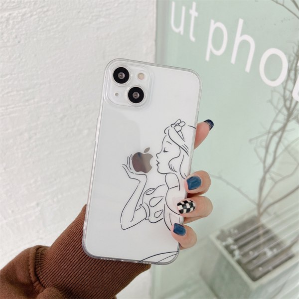 Mub Snow White Transparent tpu print custom luxury designer mobile phone case for iphone 13 pro max 12 13 14pro max Popular F10339 for iPhone 14 Pro