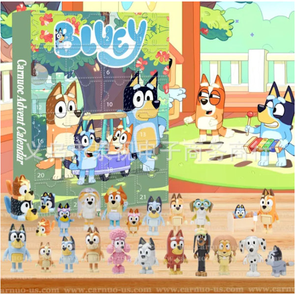 Xbi - 2024 Bluey Blind Box Julekalender 24 Dage Nedtælling Overraskelse Gave 4